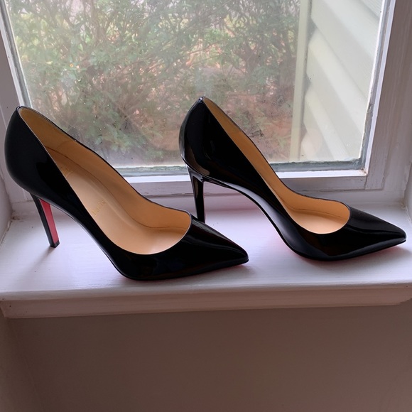 Christian Louboutin Pigalle 100 Black Patent Pump - Picture 5 of 14